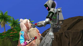 Preview 4 of Tubeteriya Mubi - Dixie and Sweet take Bot to the Beach