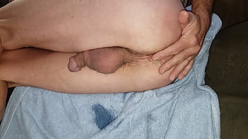 Preview 1 of Mom Son In To The Forest - Twink gets fucked from behind with a big dildo