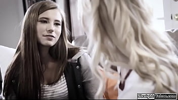 Preview 1 of First Time Girls Blood Black Man - Stepsister shares stepbrother with bff