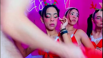 Preview 3 of Pregnend Garl Vxidoes - MYGOD! Rough throat fucking of these girls dressed in CHRISTMAS