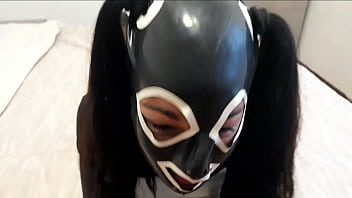 Preview 1 of 14 Boys Gay - Laura on Heels sexy milf 2023 blowjob and deepthroat fishnet pantyhose,  high heels and pigtails.