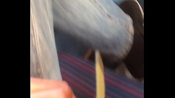 Preview 4 of Black Dick Winks - public train wank