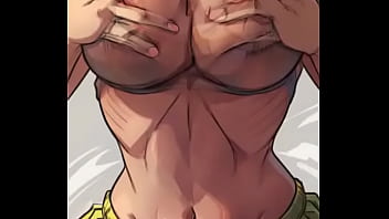 Preview 3 of Pakistani X Gan - Girl showing off big tits (Ai ) anime