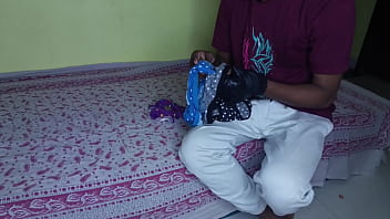 Preview 1 of Sex Foji Afgani - Stepson stole stepmom&#039_s panties to smell her pussy