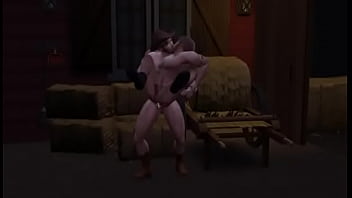 Preview 3 of Doctor Frozen - Hunky Sims 4 - Cowboy gay sexy sweaty fuck