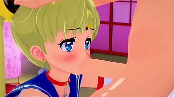 Preview 2 of Arabie Saoudit - Horny Student Sailor Moon Passionately Sucks Dick l 3D SFM hentai uncensored