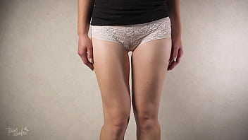 Preview 1 of Ayah Ngentot Anak Sedang Tidur - Thigh Gap Fetish Tease In Lace Panties