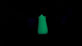 Preview 2 of Teacher Fucing Student - Otter Dildo Balls Deep Black Light UV Anal Dildo Play - Glow in the Dark,  Extreme DD Play