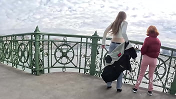Preview 3 of Arab Muslim Family Sex - Wetting in their Jeans together on the bridge
