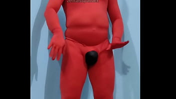 Preview 1 of Mummy Share Bed With Son - Zentai Devil Halloween cosplay