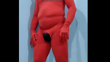 Preview 4 of Mummy Share Bed With Son - Zentai Devil Halloween cosplay