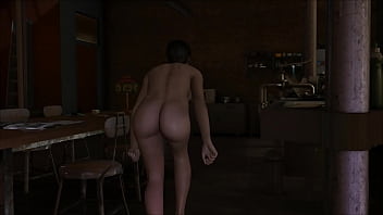 Preview 2 of Ashlayn Brok - Heavy Rain: Madison in the nude in her apartment (Nude Mod)