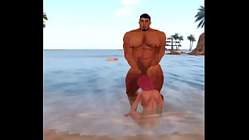 Preview 3 of Trak Drive - latino hunk roberto garza jerks on beach babe