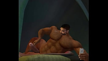 Preview 4 of Japanese Homestay - caught handsome muscle bear jerking while camping