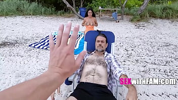 Preview 2 of Ava Addams Anal Gaping - Beach Family Sex - Serena Santos,  Johnny Love