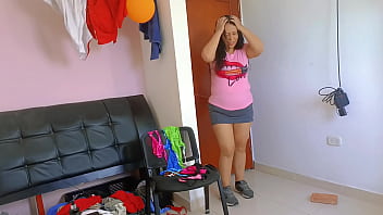 Preview 1 of Telgu Ladkiyo Ka Chodai - SURPRISED!!! I find my stepbrother masturbating with my panties,  I discover him fantasizing with me his stepsister