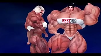 Preview 3 of Big Girl Small Boy Sexy - Muscle animation