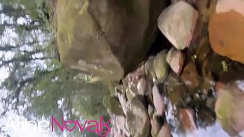 Preview 1 of Alanare Sex - Cachoeira com a loira da bunda gigante se transformou em boquete e gozo na boca! - alinenovak.com