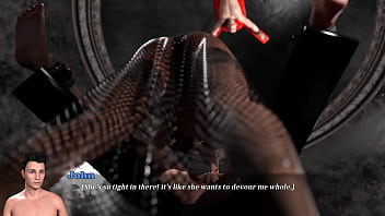 Preview 2 of King Group - Harsh. Mistress had fun with tied slave: Dominance,  tied guy,  animated