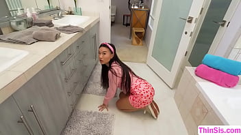 Preview 1 of Judwaa2 Sex - Petite Asian teen shows her pussy and let her stepbro fucks her hard