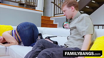 Preview 1 of Deep Mud - FamilyBangs.com ⭐ Shy Nerd Losing Virginity with his Cute Sister,  Blu Monroe,  Alex Jett