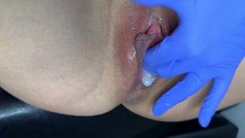 Preview 4 of Great Gay Sarge - doctor masturbate dripping wet pussy closeup