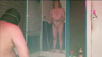 Preview 1 of Mom Son Broken Condom Creampie - Mon Ebed petit cochon en urinoir