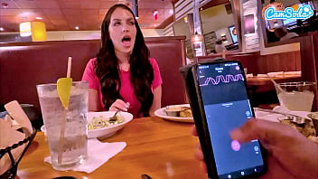 Preview 4 of Sexy Negro - Cumming in Public with interactive toy at LUNCH! Public female orgasm interactive toy