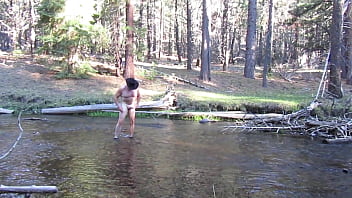 Preview 1 of Nurse Fucky - Naked bathing in the creek.