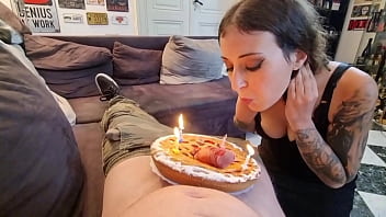 Preview 1 of Anal For Money - Irogenia celebrates her birthday with a hard cock in her mouth and pussy