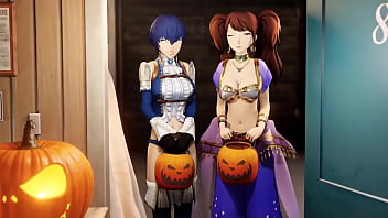 Preview 1 of Curn Shot - 「Tricks &amp_ Treats」by AmateurThrowaway [Persona SFM Porn]