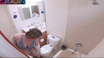 Preview 1 of Seachfit Girl Shower - Masturbating stepmom in the bathroom invites stepson in for sex