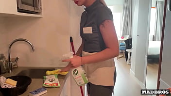 Preview 1 of Penis Sucked - Ukrainian Cleaning Lady Caught Stealing and Pounded Hard in the Toilet!!!