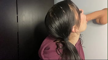 Preview 4 of Army Group - College Girl Dildo Blowjob Spitting On Sneakers