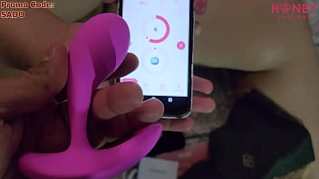 Preview 2 of 3xxxsex Video - With his cellphone he can control this Honey Play Box vibrator to fuck my ass. Get 20% off with code: SADO