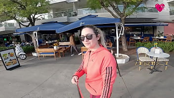 Preview 1 of Nude Deh Alves Hd Porn - Gringa walk through Puerto Madero Buenos Aires,  ends in a facial with semen!