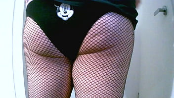 Preview 2 of Indian Xx Hindi Video - Chubby Virgin Sissy In Her New Mickey Mouse Panties And Fishnets