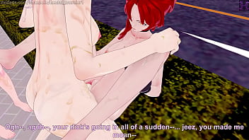 Preview 3 of Sunny Leone Heroine Ki Bf - Honkai Impact: Himeko is fucked in the middle of the street. (Himeko,  Cocolia,  Bronya)
