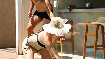 Preview 1 of Bhabhixxx Video - TRAILER - HOTWIFE FUCKS THE BOY WHO PUT TANNING CREAM ON HER AND THEN SHE SWALLOWED HIS CUM