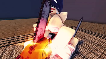 Preview 2 of Us Suhagrat Xnxx - Chainsaw Man VS Reze On Roblox