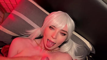 Preview 4 of Maliy Khalefa - Feed Cum to Stunning Vampire Suckula After Deepthroat &amp_ Footjob on Halloween POV