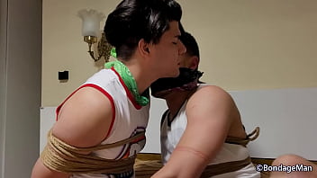 Preview 2 of 18 Yrs Girlz - Fito Torres and Nicolucci are boyfriends and both like bondage to be tied up gagged and fucking another one | PREVIEW