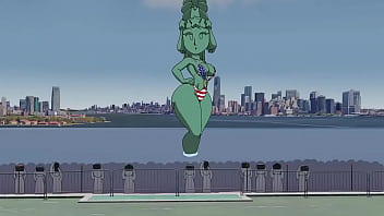 Preview 3 of Kiss Local Bf Video - Statue of Liberty &mdash_ Tansau (Porn Animation,  18 )