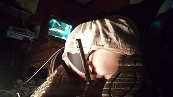Preview 3 of Arabic Etreme Level Hard - Man with big dick has anal sex with dildo while wearing black panties