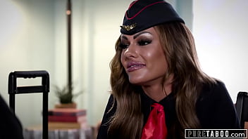 Preview 2 of Hq Porn Makn - PURE TABOO MILF Stewardess Aila Donovan Tricks Horny Himbo Into Secret Affair Behind His Wife&#039_s Back