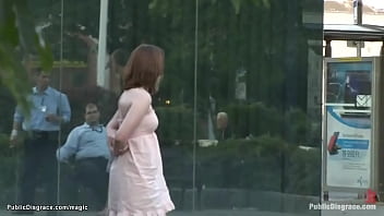 Preview 4 of Sex Di Smk - Pale British slave whipped in public
