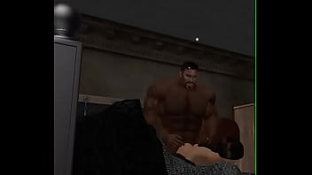 Preview 3 of Fat Sloppy Bj - mega hunk duane brown tackles asian wife in the end zone