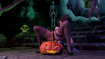Preview 2 of Daddy And Mummy Whit Family - Aunty Cass Riding a Pumpkin Halloween Special