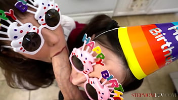 Preview 3 of Desi Mother Son Hd Video - Tifa Quinn and Melody Mynx Shared in Threesome by Big Dick Stepson Conor Coxxx