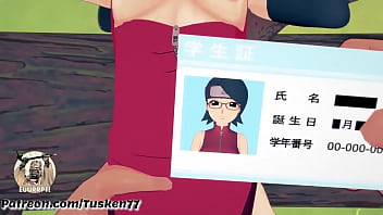 Preview 2 of Eurotictv Etv Shower Show - Slutty Kunoichi Sarada Uchiha Loves Getting Her Holes Filled!